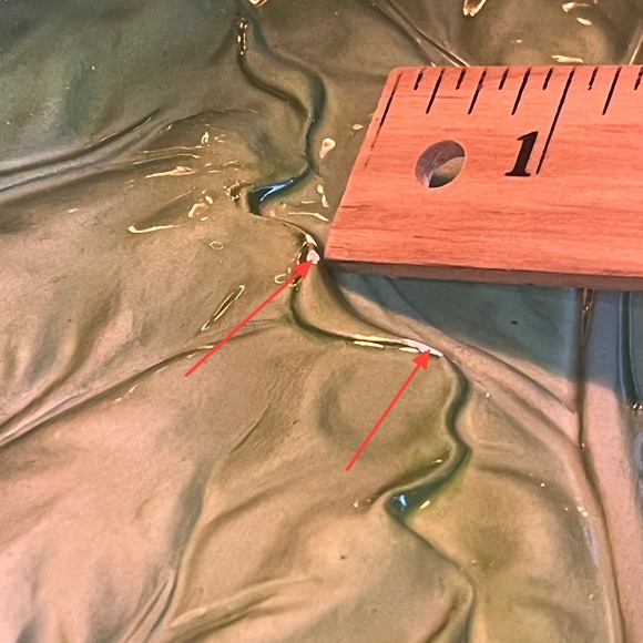 Vintage Otagiri Cabbage Leaf Serving Bowl Green Embossed Ceramic 12 Inch* - Picture 7 of 8